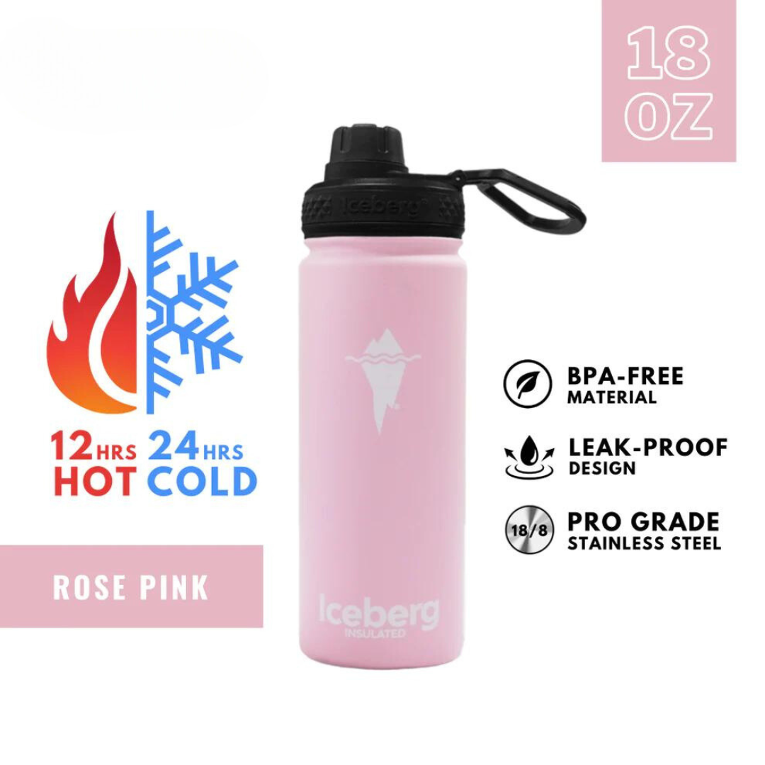 Iceberg Insulated Bottle 18oz with Sports Lid