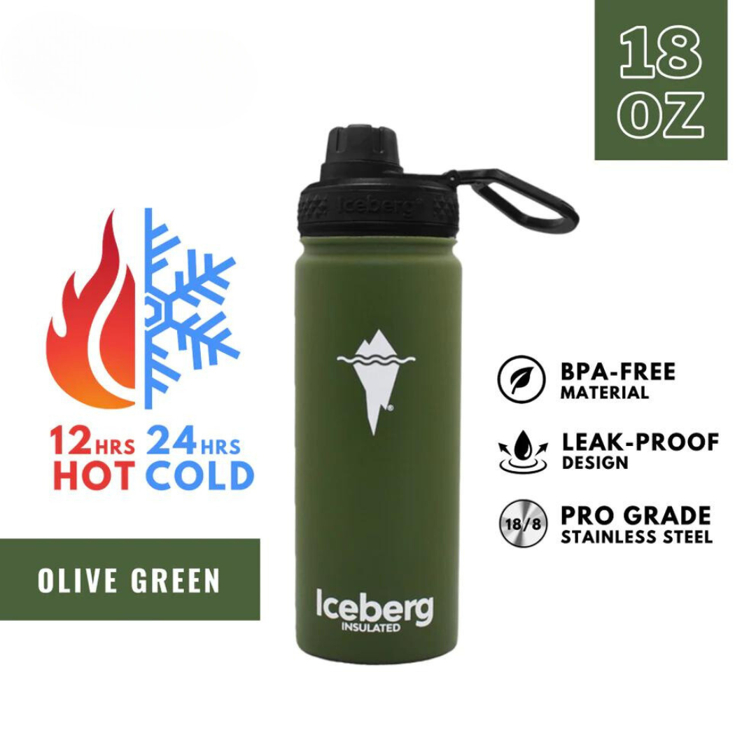 Iceberg Insulated Bottle 18oz with Sports Lid