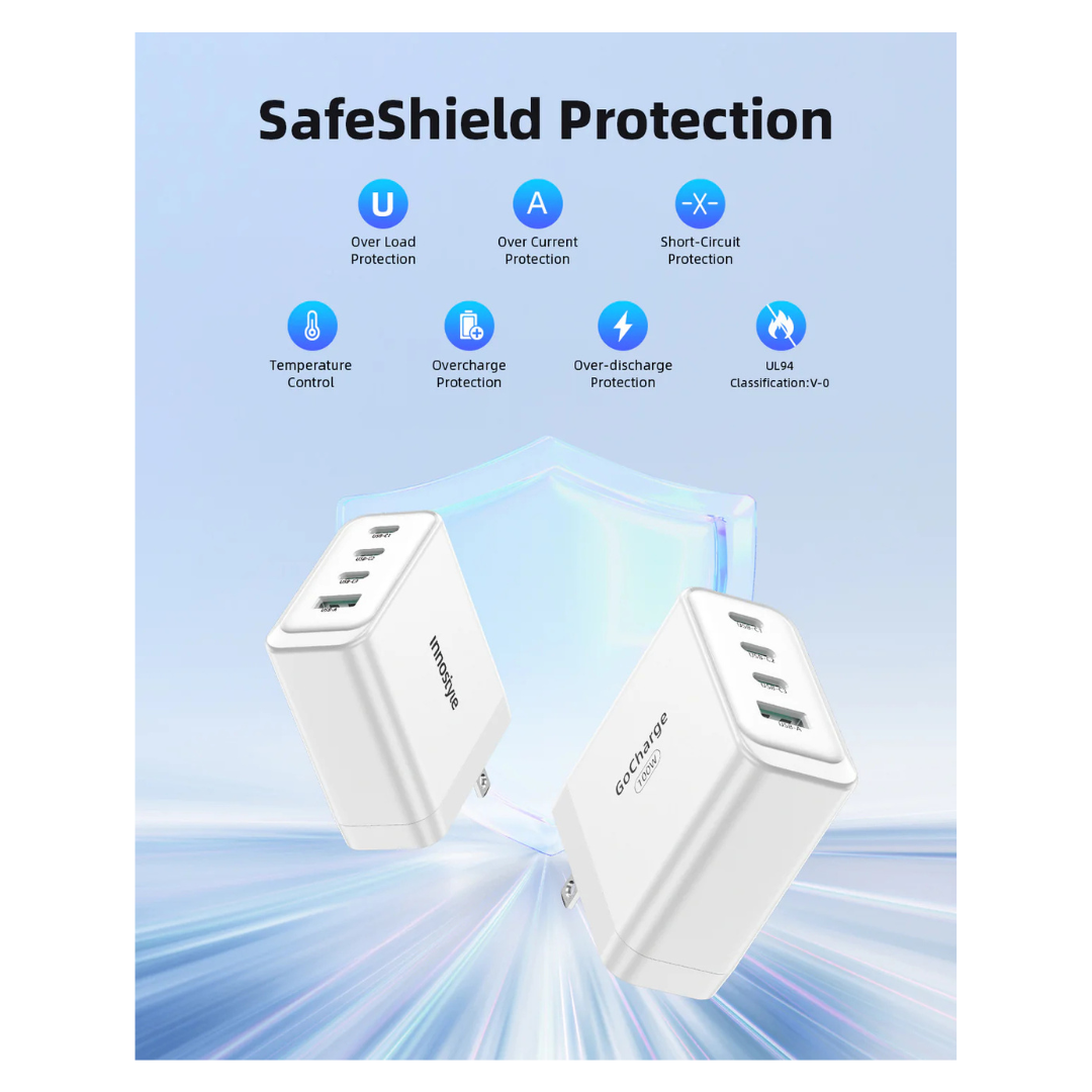 INNOSTYLE GoCharge 100W PD 4-Port Fast Charger - White