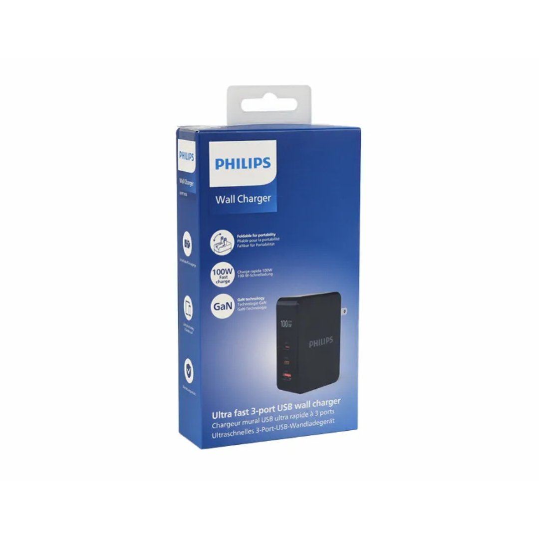 Philips DLP9710CB/70 100W 3-Port Wall Charger