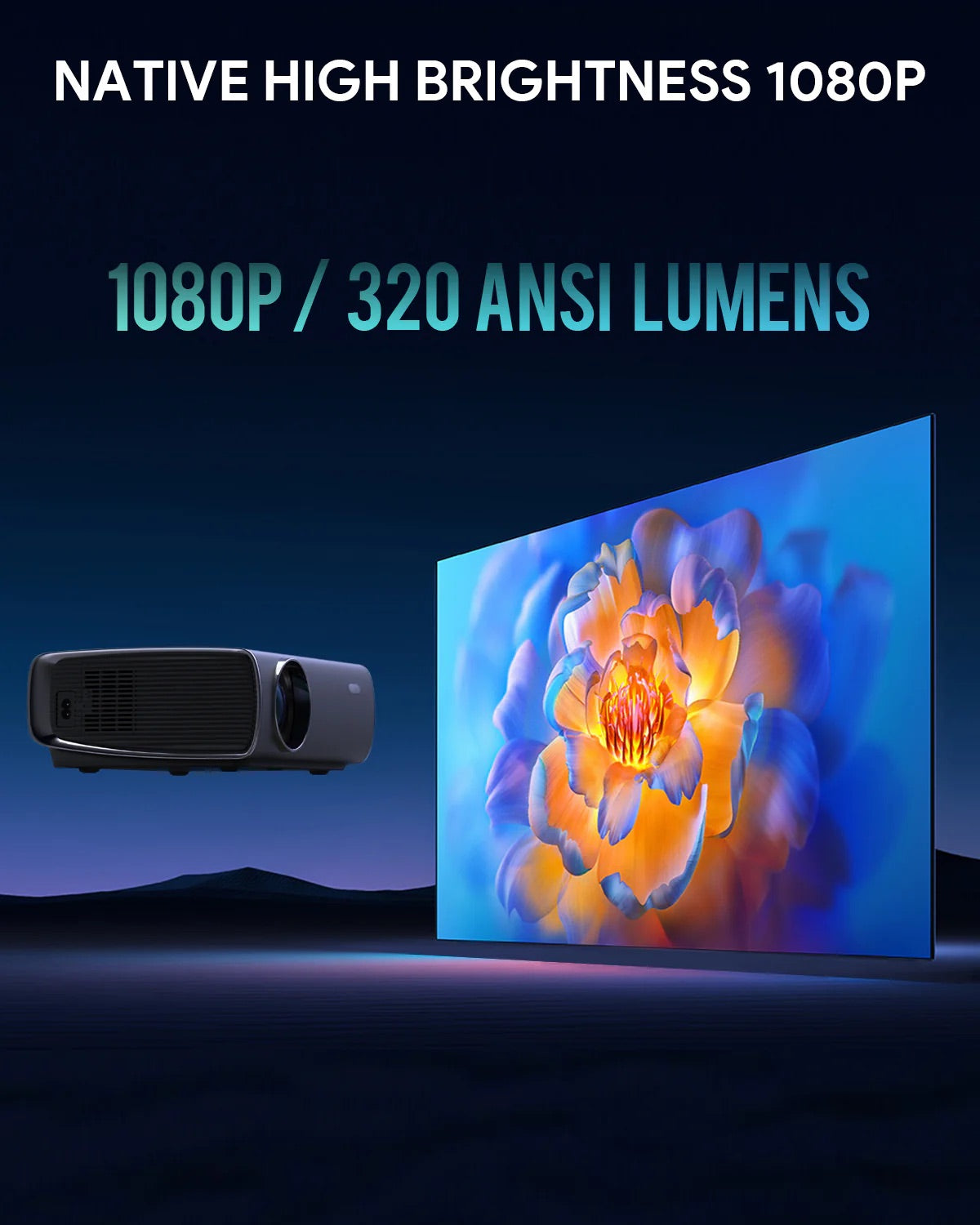 Aukey RD-870S Cinex S Lite Full HD 1080P Wi-Fi LED Projector