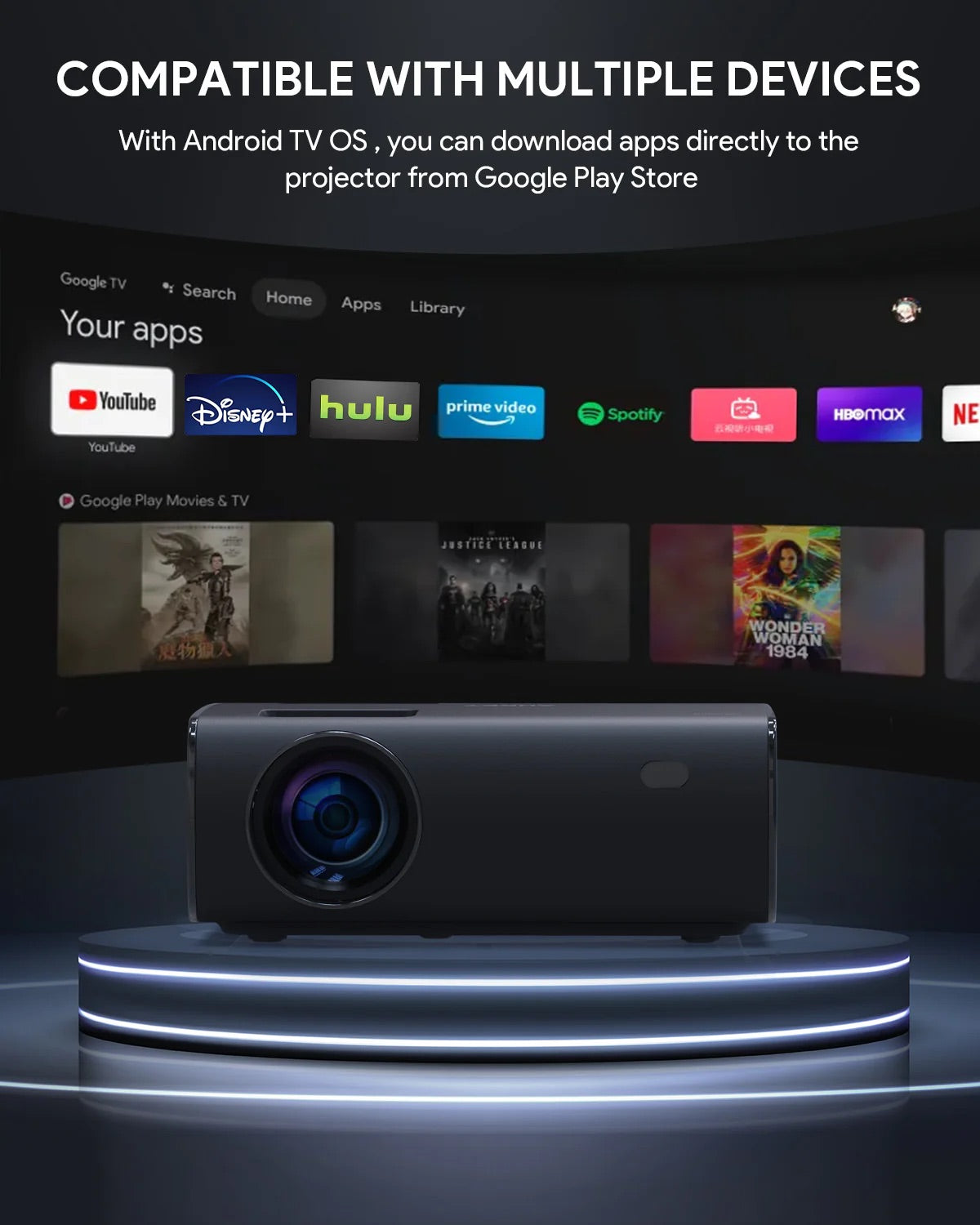 Aukey RD-870S Cinex S Lite Full HD 1080P Wi-Fi LED Projector