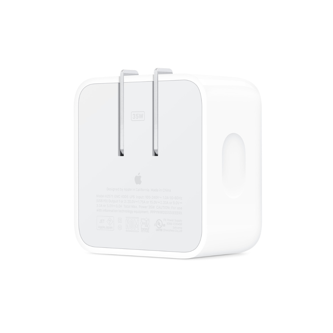 Apple 35W Dual USB-C Port Compact Power Adapter