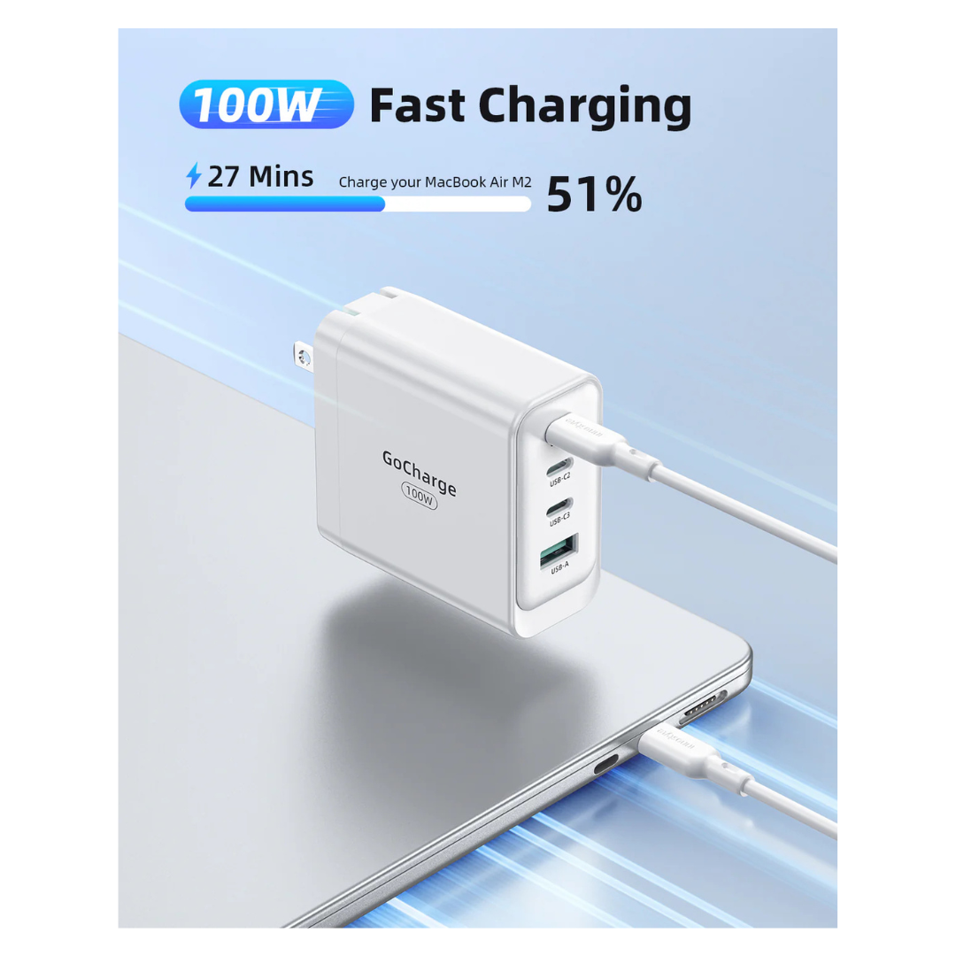 INNOSTYLE GoCharge 100W PD 4-Port Fast Charger - White