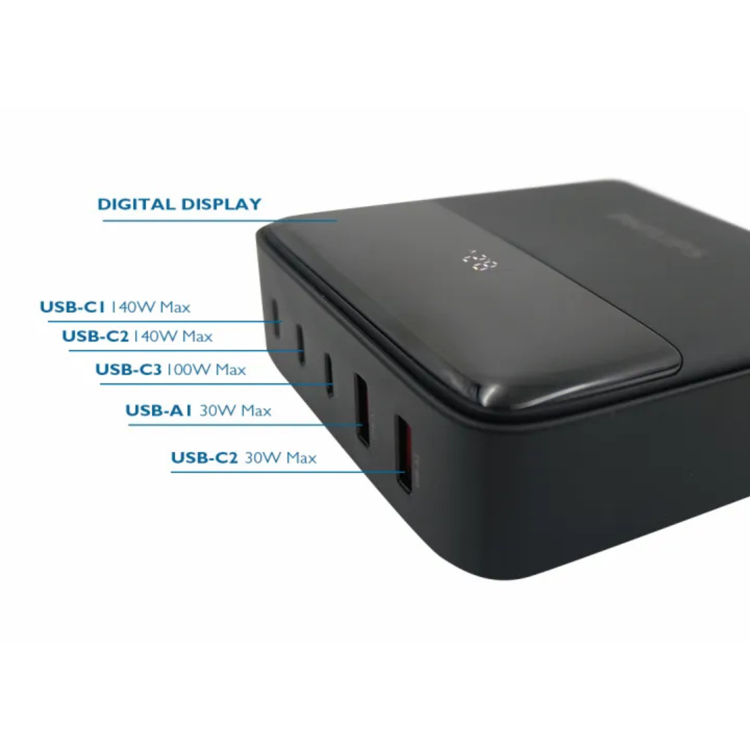 Philips DLP6316CD/97 240W 5-Port GaN Charger - Black