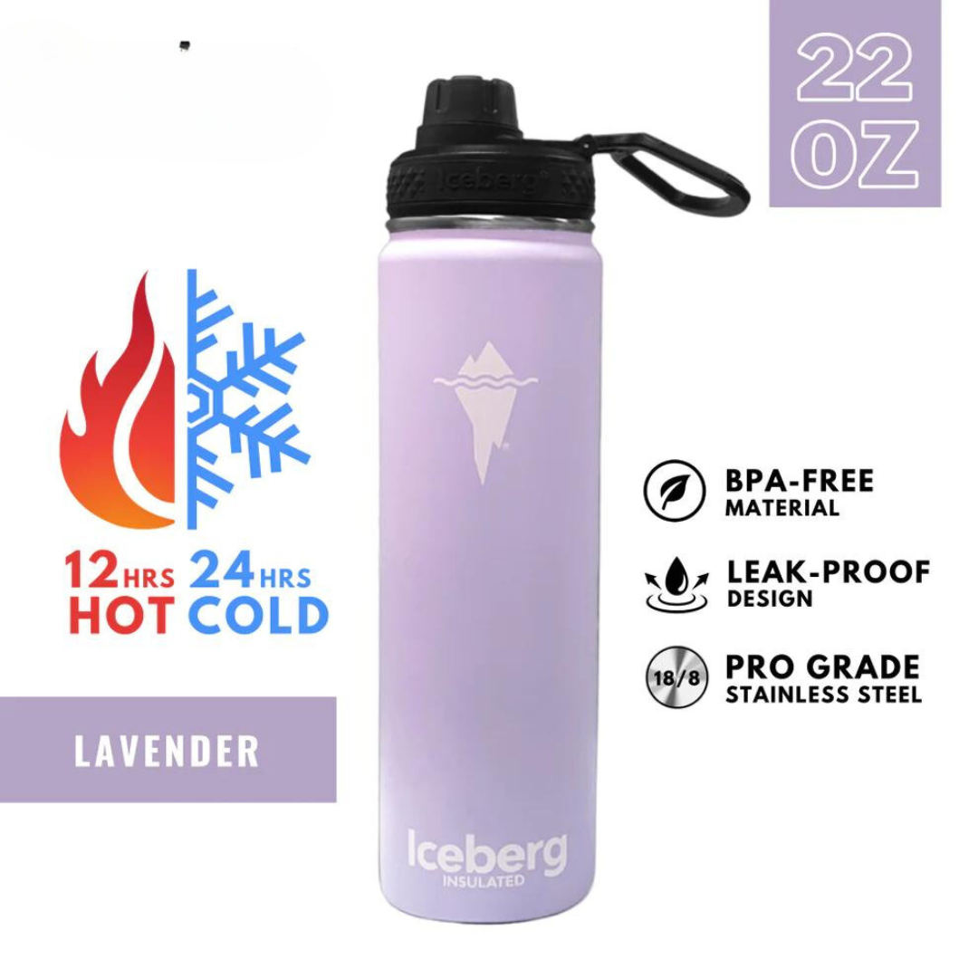 Iceberg Insulated Bottle 22oz with Sports Lid