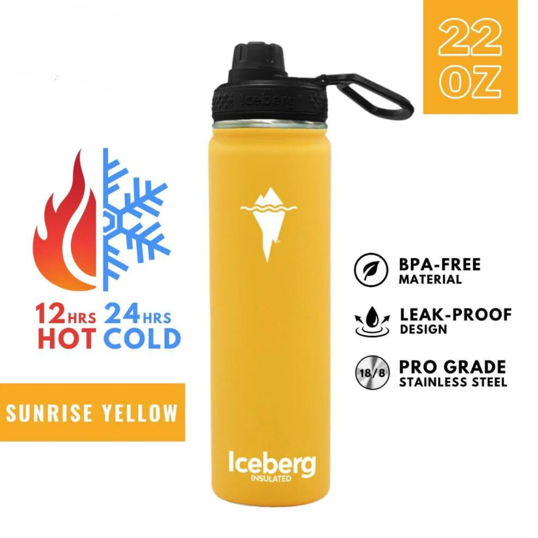 Iceberg Insulated Bottle 22oz with Sports Lid