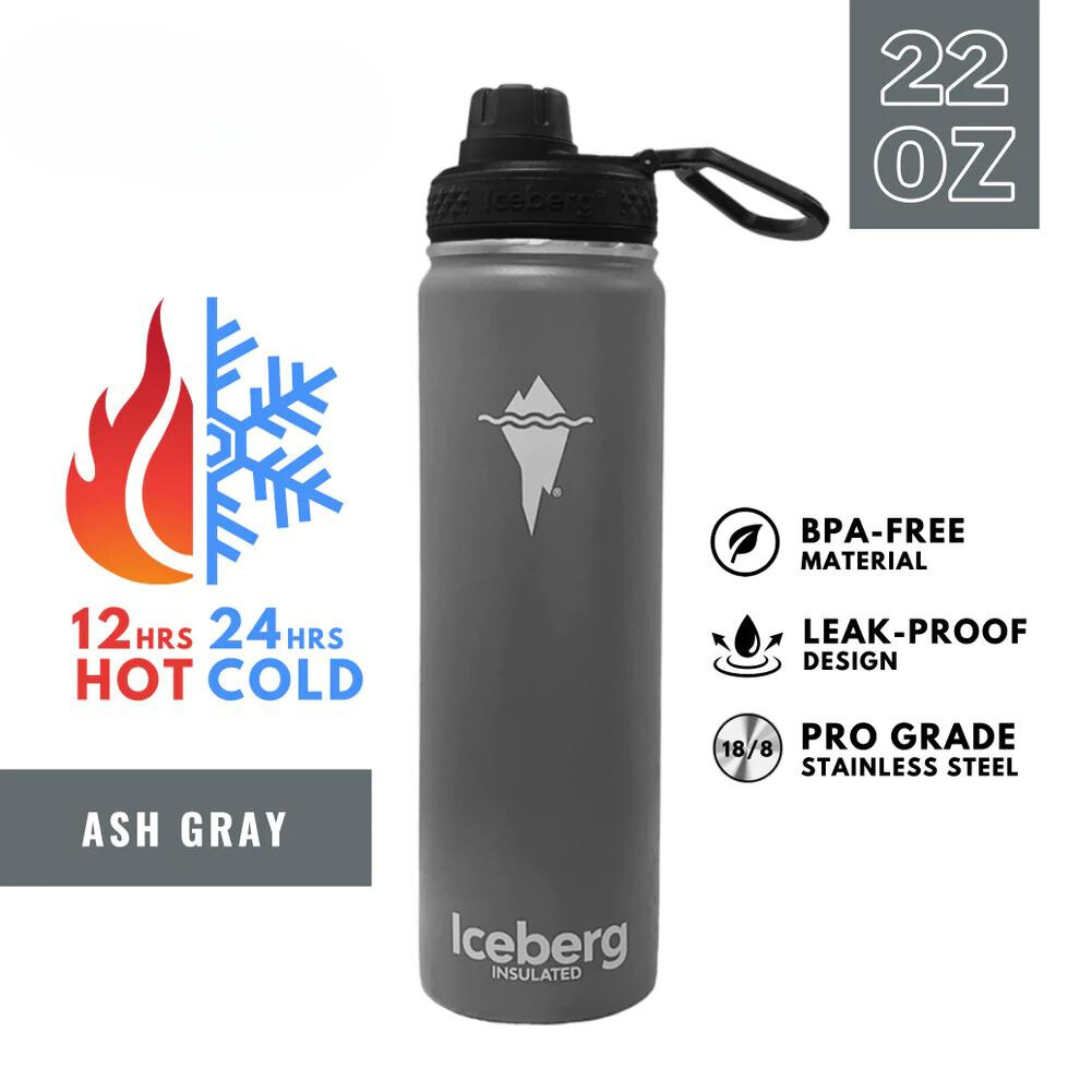 Iceberg Insulated Bottle 22oz with Sports Lid