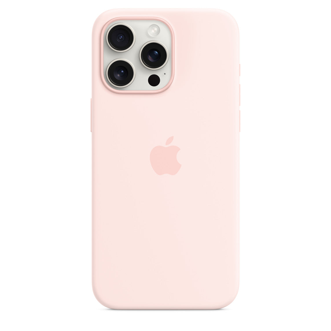 Apple Silicone Case with MagSafe for 15 Series - Light Pink