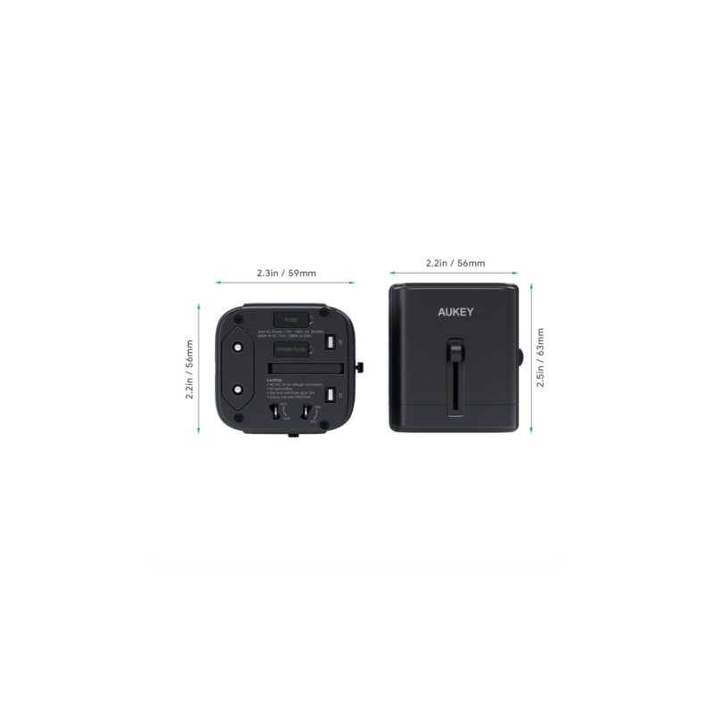 Aukey PA-TA01 Universal Travel Adapter with USB-C & USB-A Ports