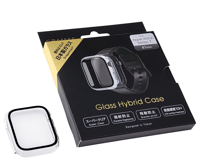 Gramas Glass Hybrid Case for Apple Watch Series 7 - Clear