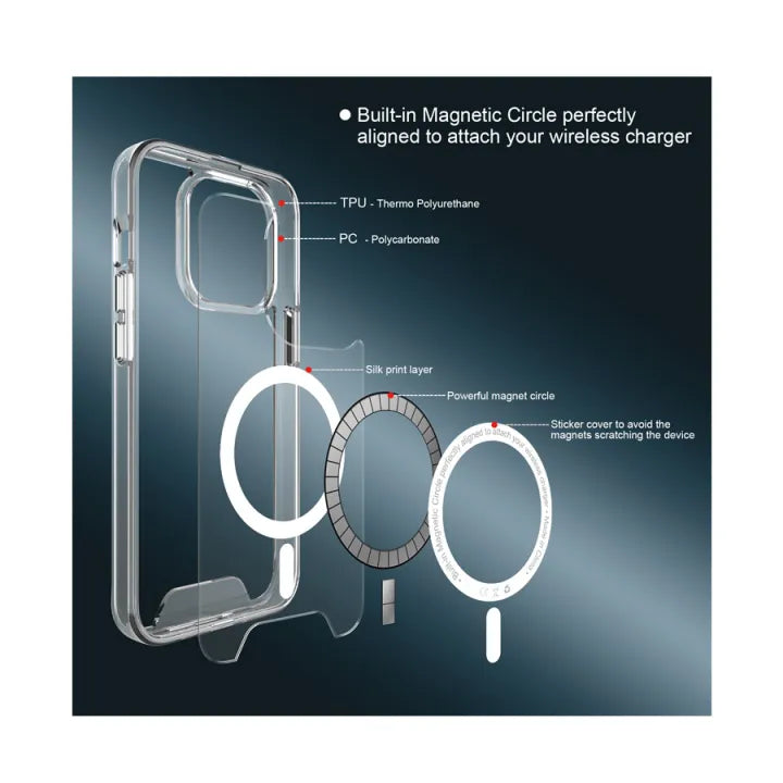 Jinya MagSafe Clear Protecting Case for iPhone 15 Series