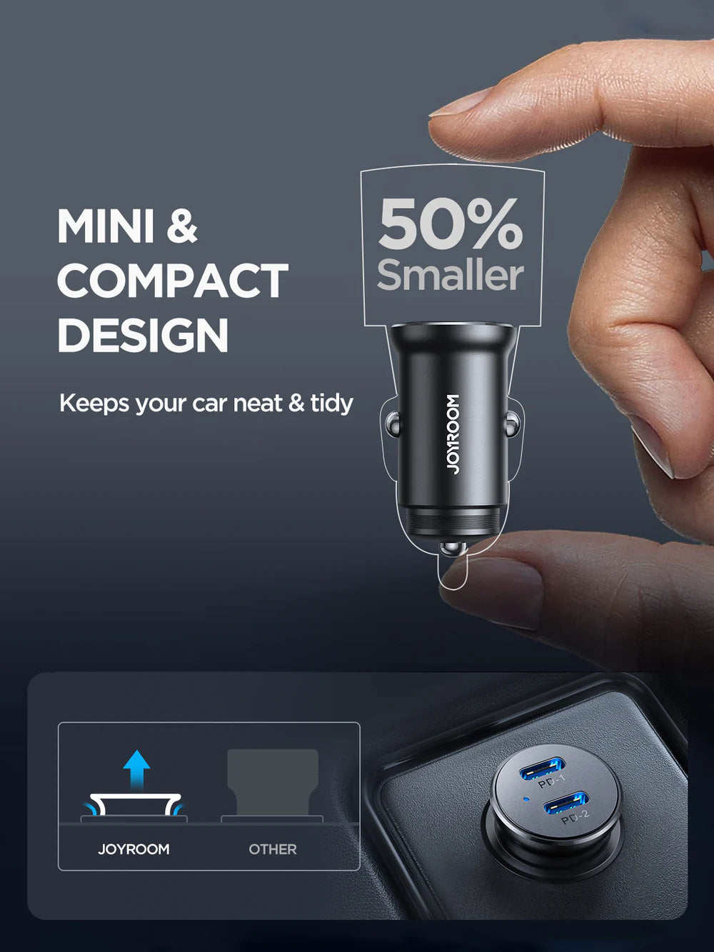 Joyroom JR-CCN06 30W 2C Mini Car Charger