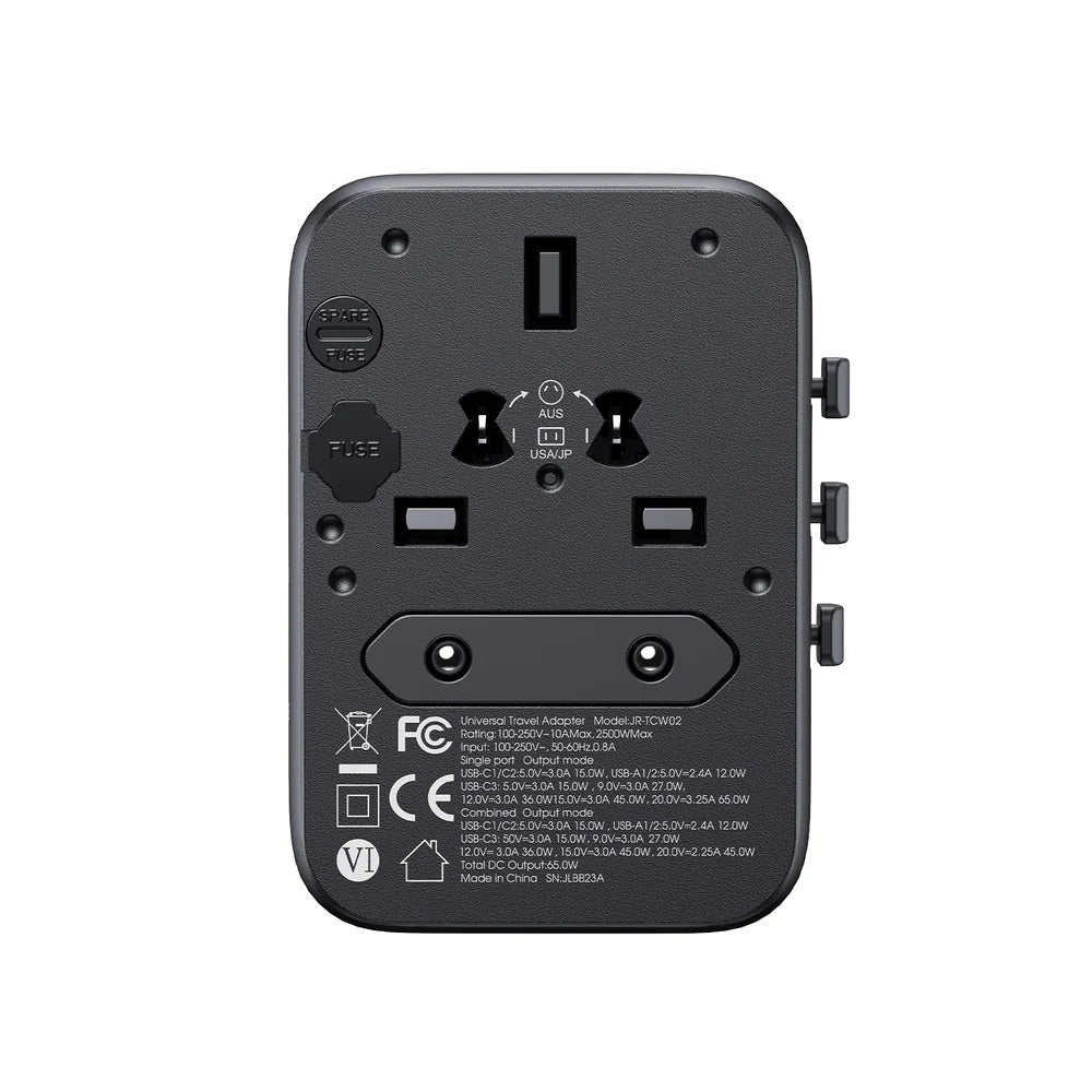 Joyroom JR-TCW02 65W 5-Port Universal Travel Adapter