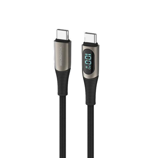 Micropack MC-C100 100W Soft Silicone USB-C Cable USB-C 2M - Black