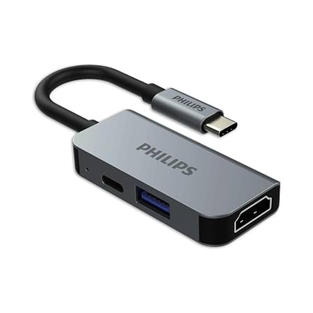Philips 3-in-1 USB-C Hub with HDMI, USB, and PD Ports