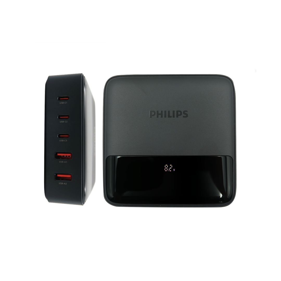 Philips DLP6316CD/97 240W 5-Port GaN Charger - Black