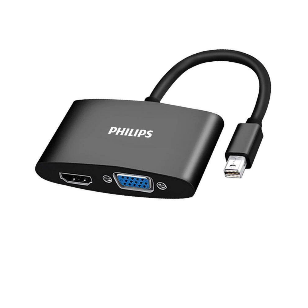 Philips Mini Displayport to 4KHDMI & 1080p VGA Adapter