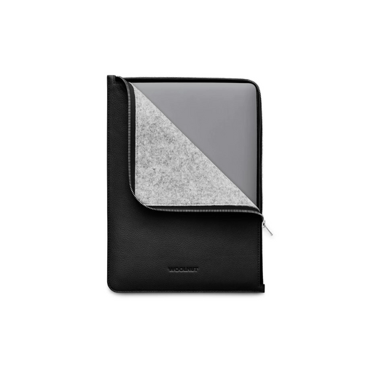 Woolnut Leather Folio for 14-inch MacBook Pro - Black