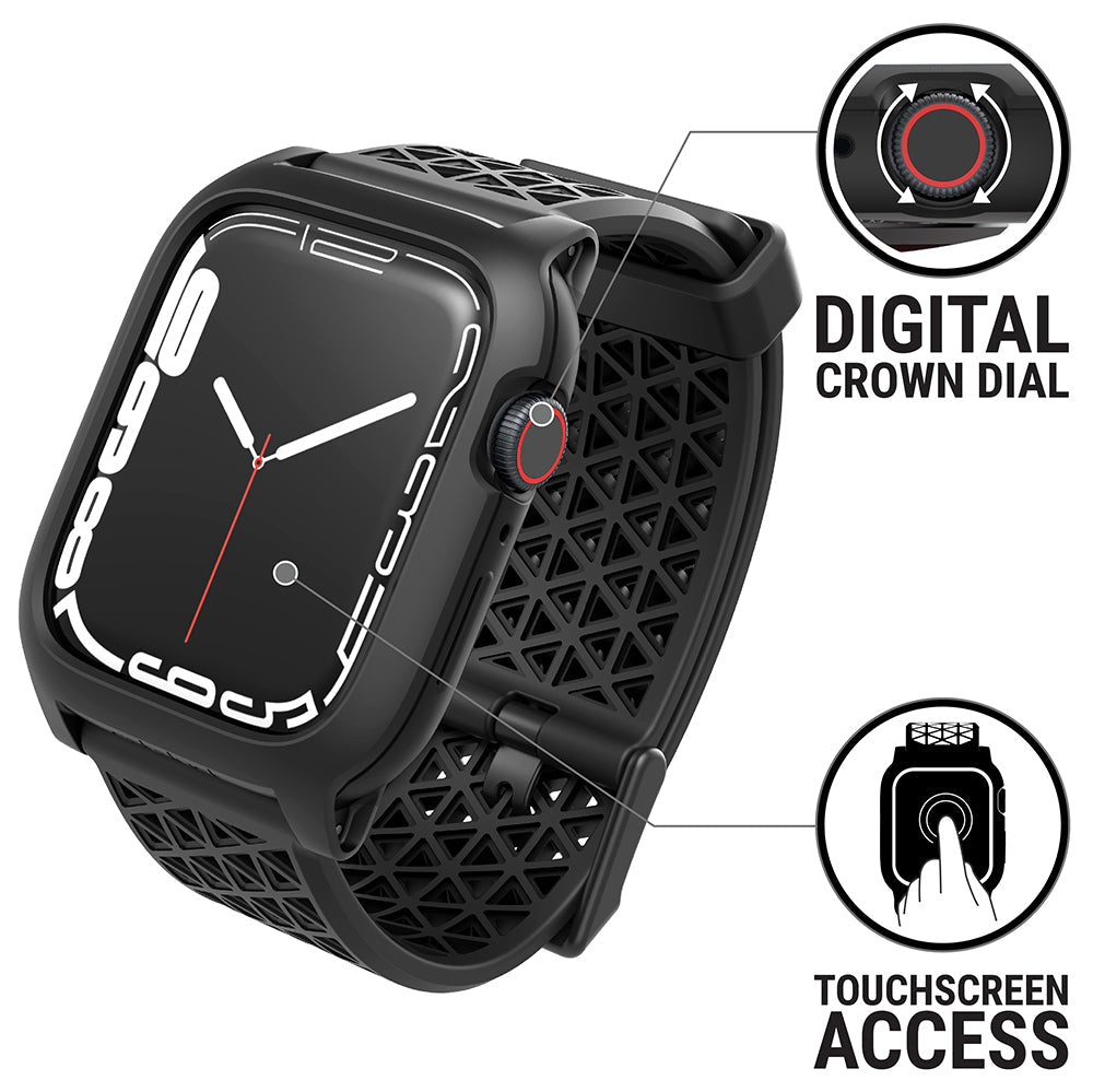 Catalyst Active Defense Case for Apple Watch Series 7 - Stealth Black