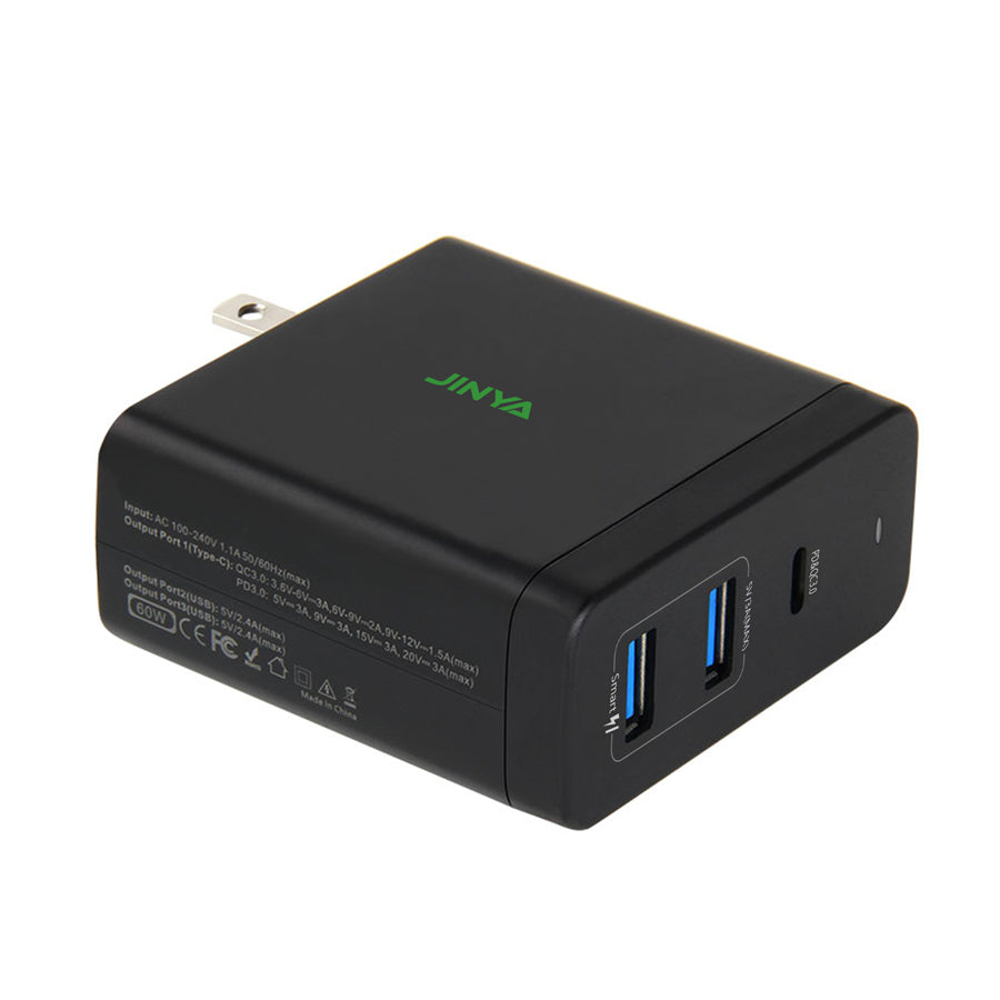 Jinya 60W USB-C 3-Port Wall Charger