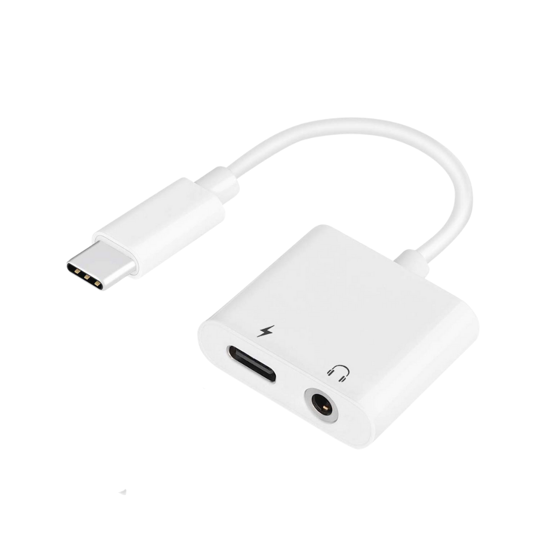 Wopow LA02 Type-C to 3.5mm Earphone + Type-C Charging Adapter