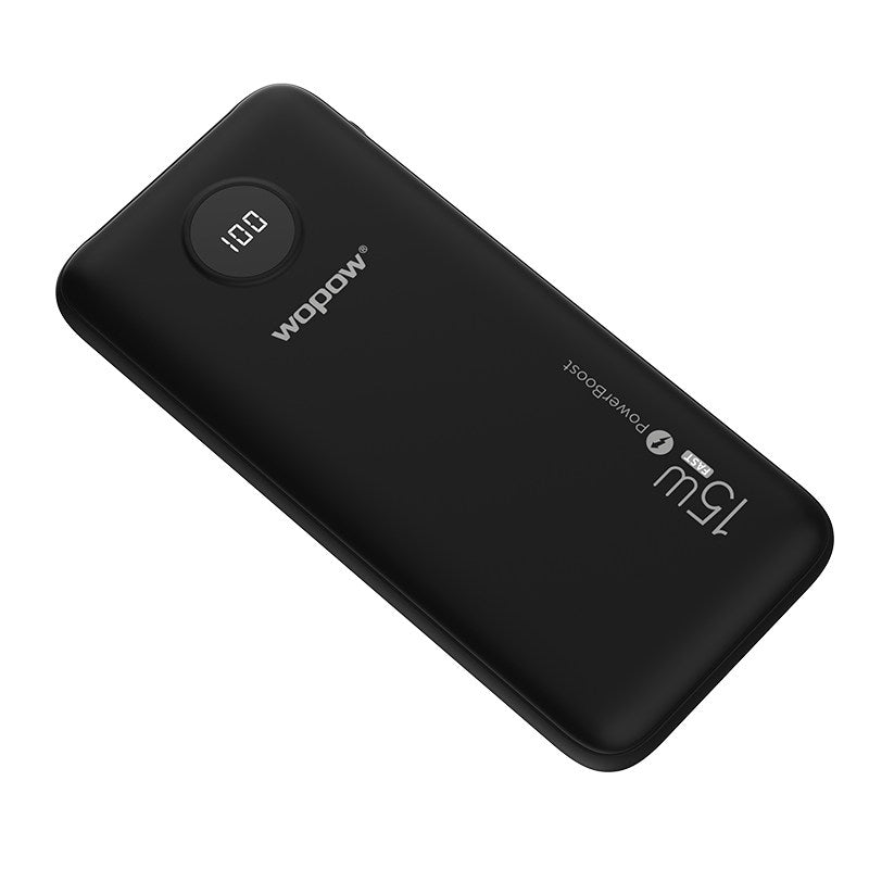 Wopow WP06 15W Fast Charging Slim Power Bank 10000mAh with Built-In Cable